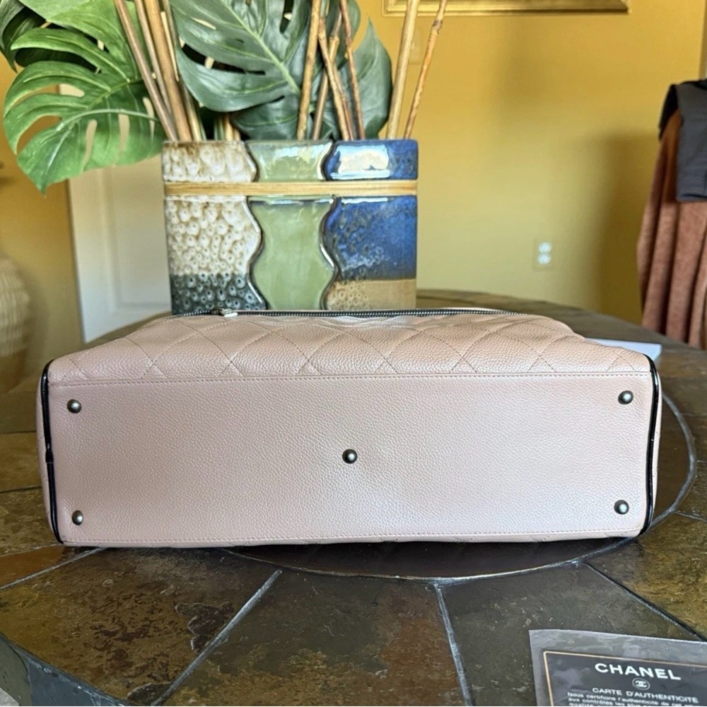 Chanel Tan Quilted Leather Bowling  Bag - Picture 6 of 8